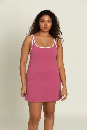 Berry Open Back Active Dress